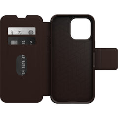 Otterbox Strada Leather Wallet iPhone 17e / 16e / 15 / 14 / 13 Standard 6.1 inch Espresso Brown