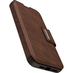 Otterbox Strada Leather Wallet iPhone 17e / 16e / 15 / 14 / 13 Standard 6.1 inch Espresso Brown