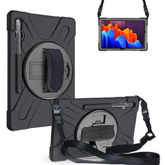 Rugged Case Hand & Shoulder Strap Samsung Tab S7 Plus 2020 - Black 1