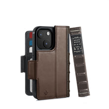 Load image into Gallery viewer, Twelve South BookBook Leather Wallet MagSafe Case For iPhone 13 Mini - Brown