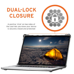 UAG Plyo Tough & Rugged Protective Case for Macbook Pro 13 inch 2020 - Clear Ice 9