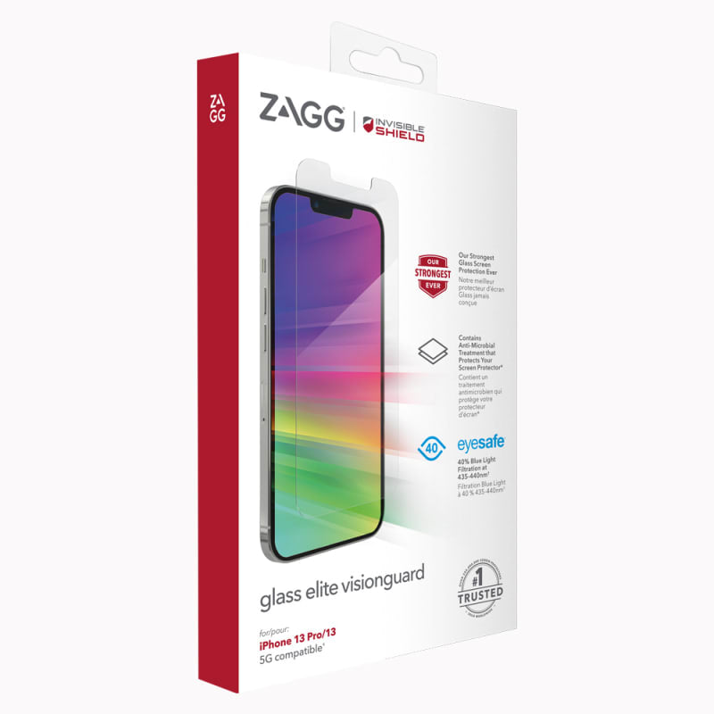 Zagg Invisible Shield Glass Elite VisionGuard Screen Protector iPhone 13 / 13 Pro 6.1 6