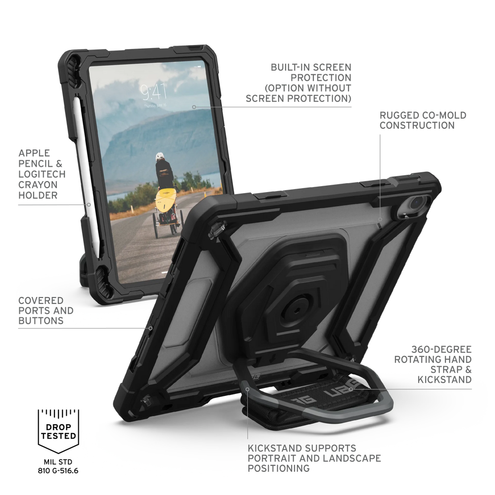 Side profile highlighting the rugged design and port covers.