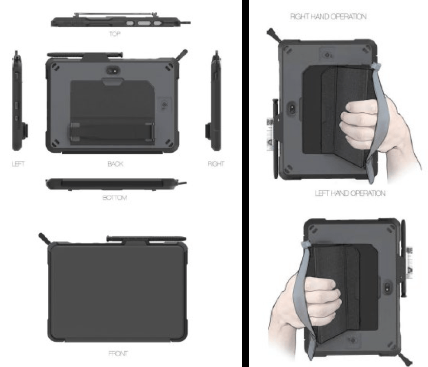 Targus Rugged Case & Hand Strap Samsung Tab Active4 Pro 10.1 2022 - Black