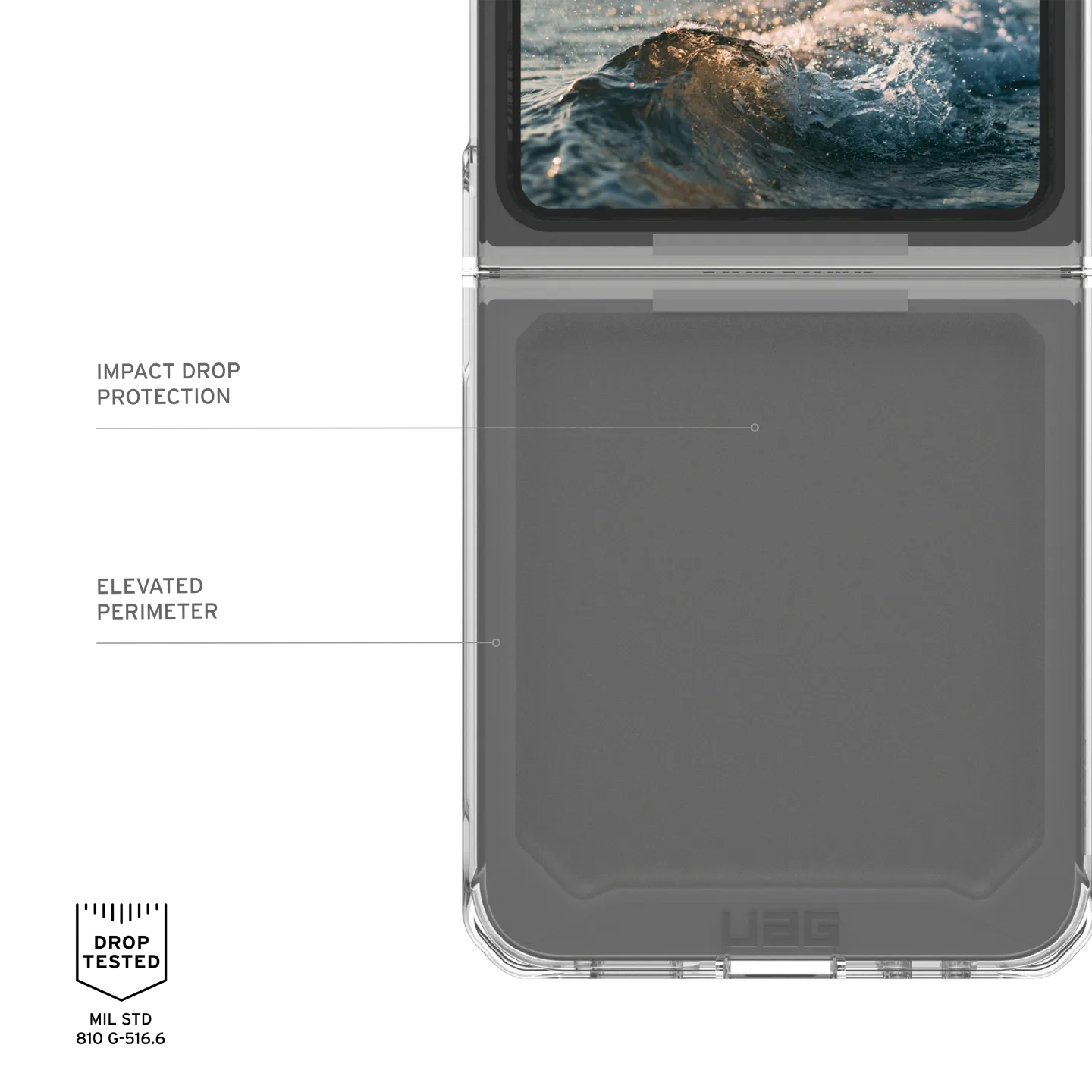 UAG Plyo Case for Samsung Galaxy Z Flip 6 / Flip 7 FE - Ice
