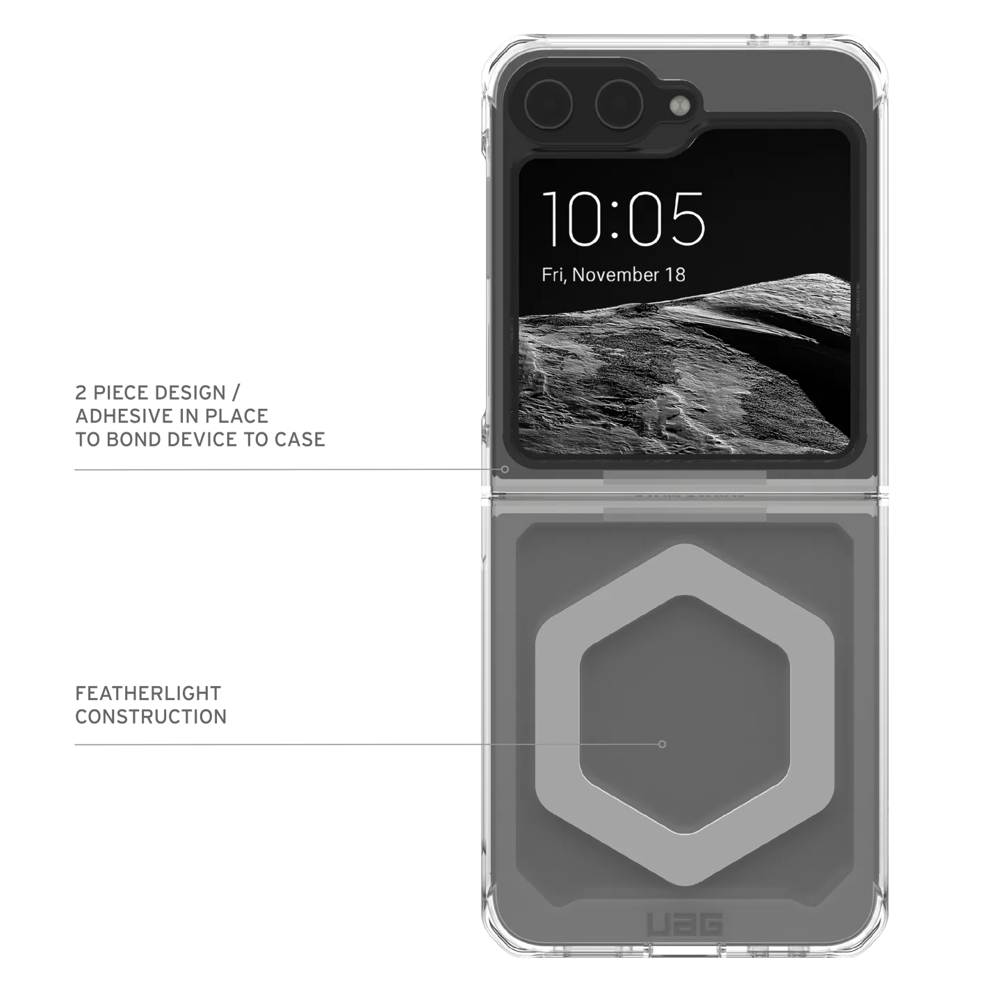 UAG Plyo Pro Case for Samsung Galaxy Z Flip 6 / Flip 7 FE) - Ice/Silver
