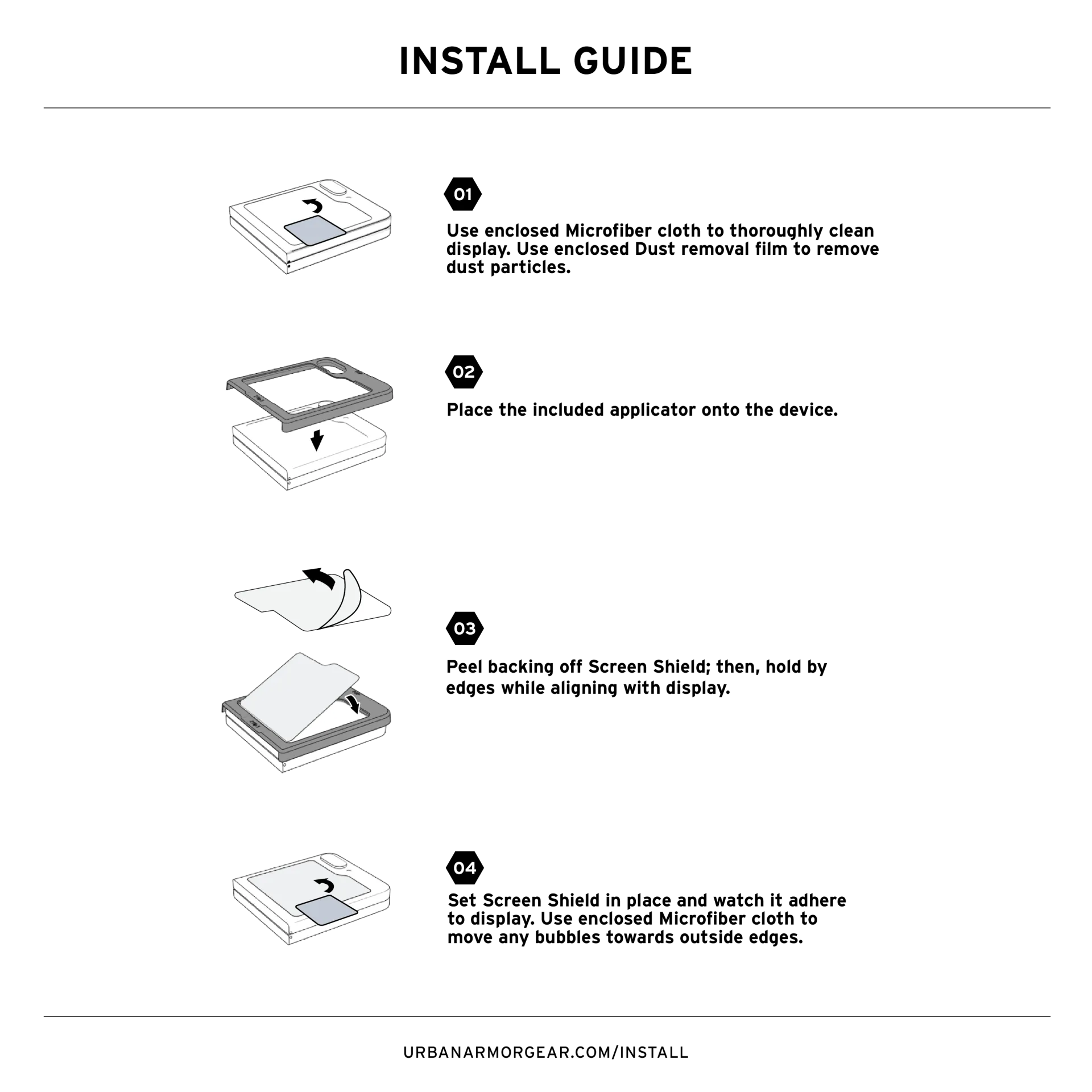 UAG Glass Screen Protector Shield for Samsung Galaxy Z Flip 6 / Flip 7 FE - Clear