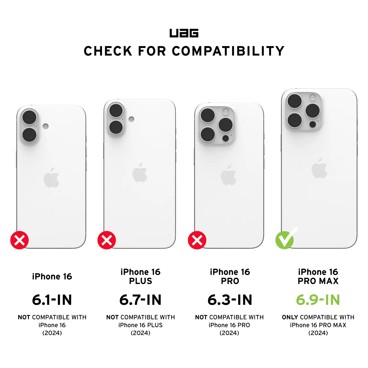 UAG Plyo Clear Case & MagSafe for iPhone 16 Pro Max 6.9 - Ice / Silver