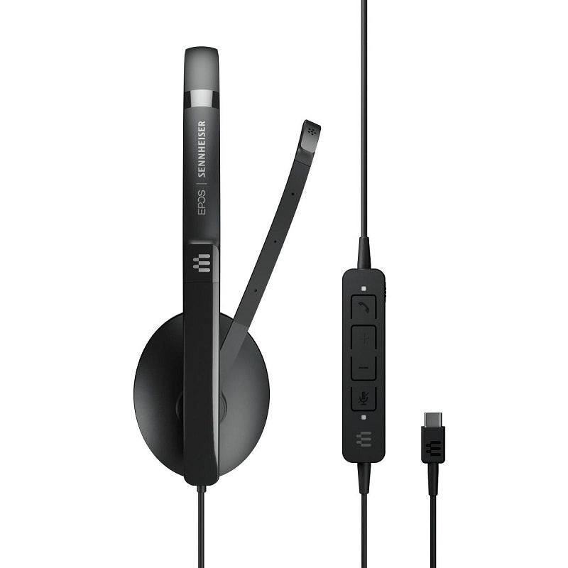 EPOS Sennheiser ADAPT 160 ANC USB-C On-Ear Double-Sided USB-C Headset - Black