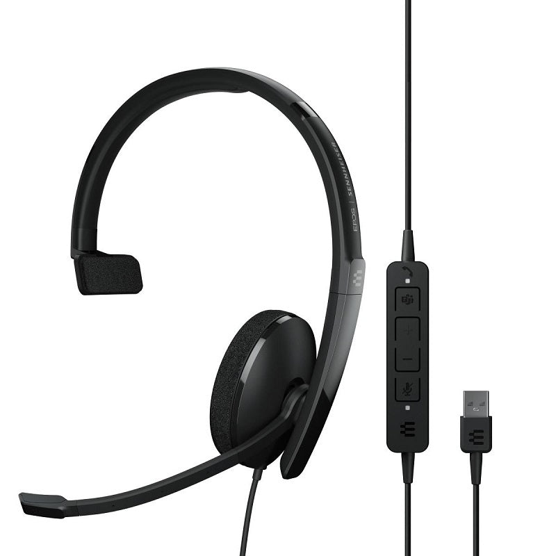 EPOS Sennheiser ADAPT 130T USB II On-ear Single-Sided Headset - Black