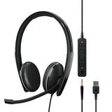 EPOS Sennheiser ADAPT 165T USB II Wired Double-Sided Headset w/ 3.5mm Jack Black