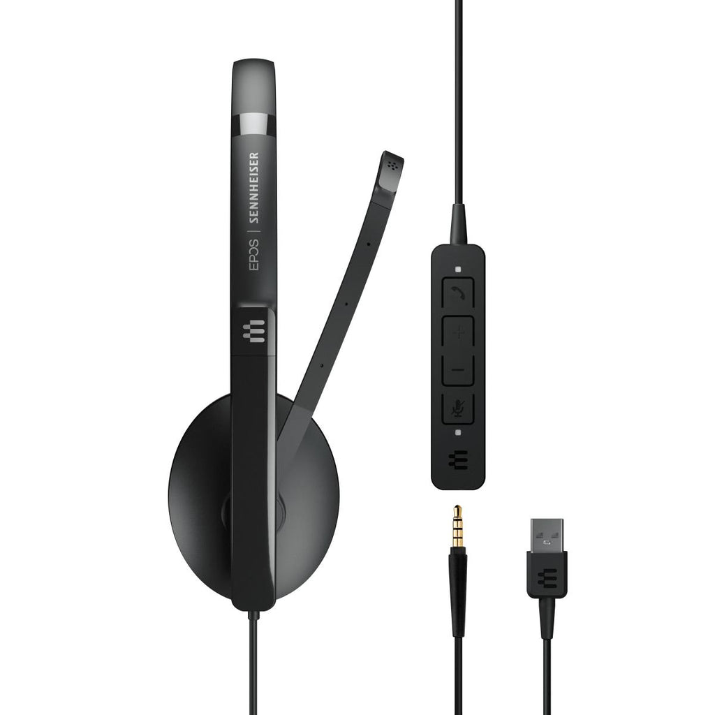 EPOS Sennheiser ADAPT 135 USB II On-Ear Single-Sided USB Headset 3.5mm Jack Black