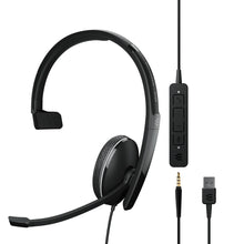 Load image into Gallery viewer, EPOS Sennheiser ADAPT 135 USB II On-Ear Single-Sided USB Headset 3.5mm Jack Black