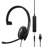 EPOS Sennheiser ADAPT 135 USB II On-Ear Single-Sided USB Headset 3.5mm Jack Black