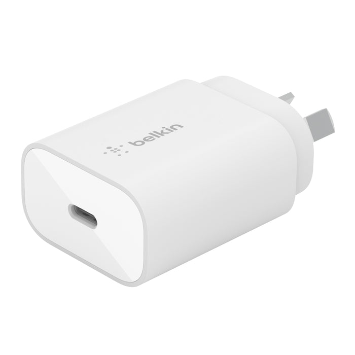 Belkin 25W USB-C Wall Charger w/ PPS USB-C-USB-C Cable - White