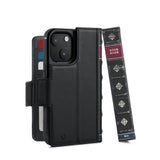 Twelve South BookBook Leather Wallet MagSafe Case For iPhone 13 - Black