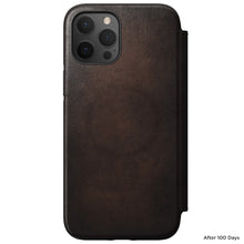 Load image into Gallery viewer, Nomad Rugged Leather Folio Case w/ Magsafe For iPhone 12 Pro Max - Brown - Mac Addict