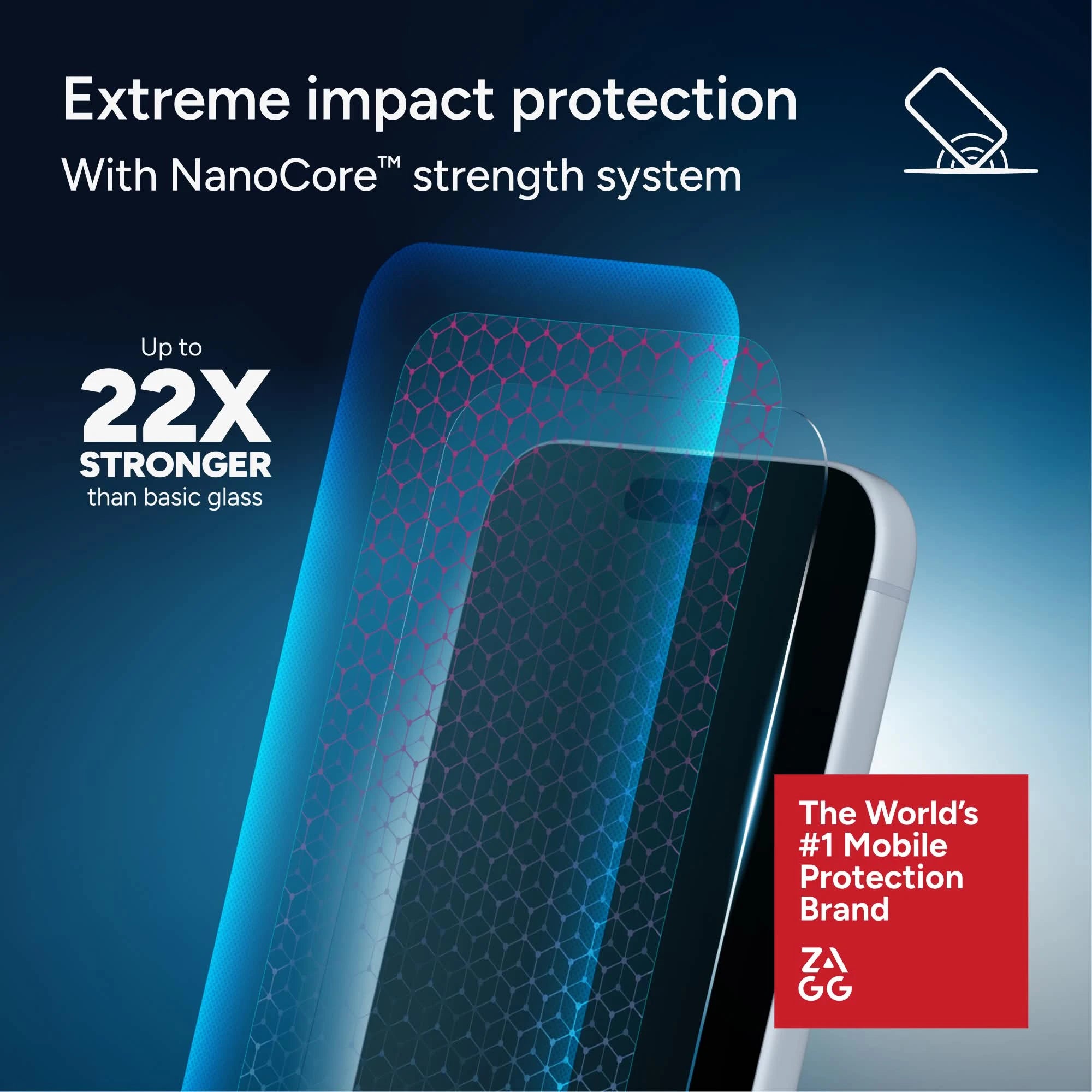 Zagg Glass XTR6 Blue Light Screen Protector iPhone 18 Pro & 17 Pro