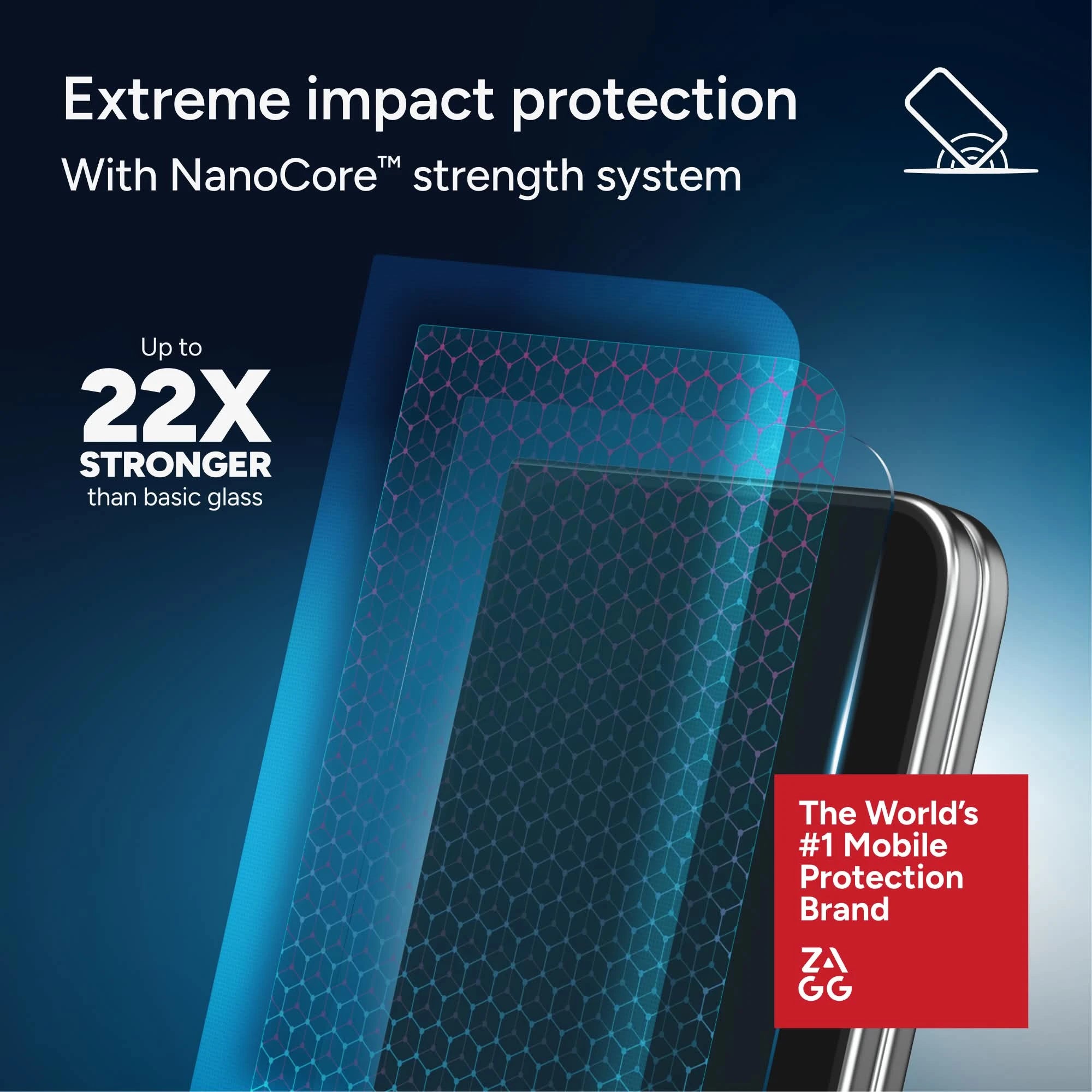 Zagg Glass XTR6 Blue Light Screen Protector iPhone Duo
