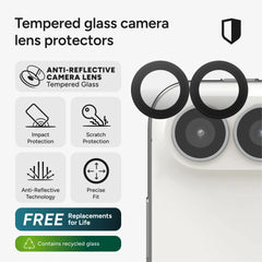 Zagg Glass Elite Premium Camera Rings for iPhone Duo