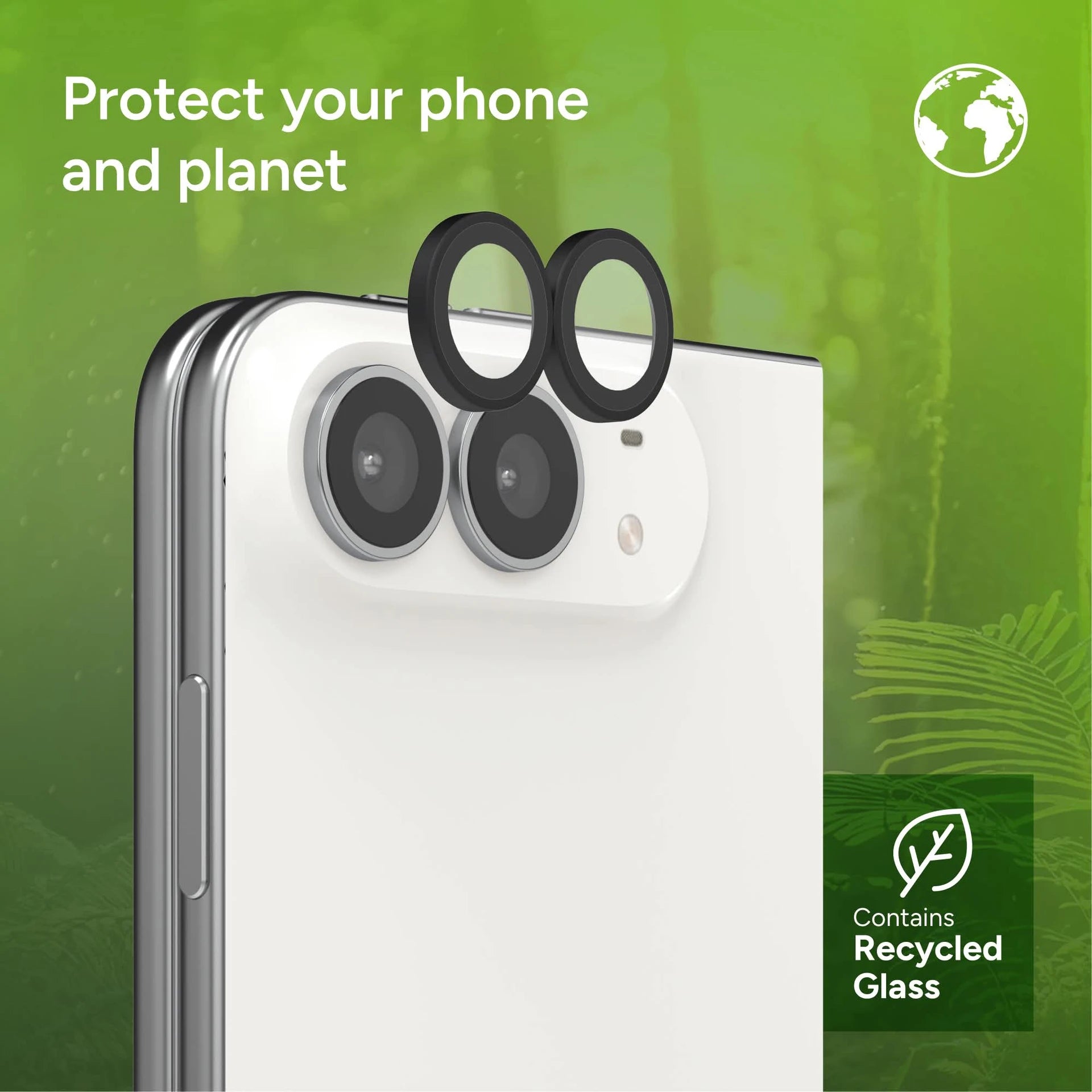 Zagg Glass Elite Premium Camera Rings for iPhone Duo