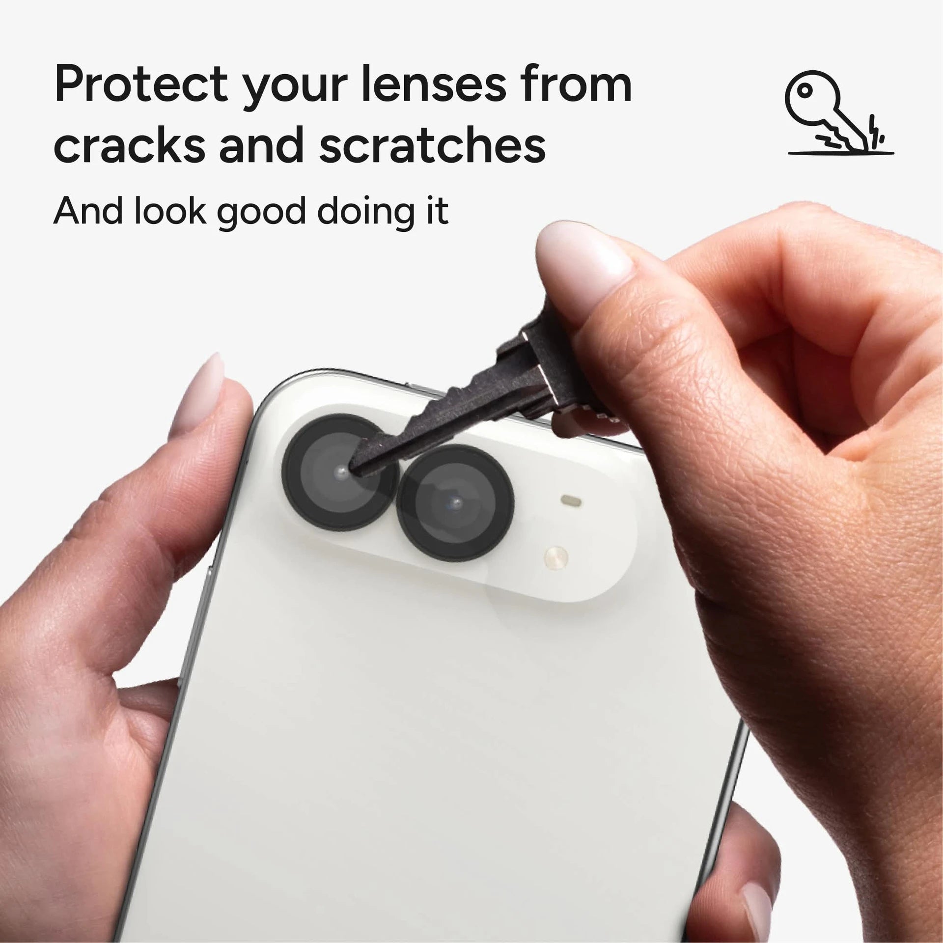 Zagg Glass Elite Premium Camera Rings for iPhone Duo