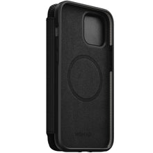 Load image into Gallery viewer, Nomad Rugged Leather Folio Case w/ Magsafe For iPhone 12 Pro Max - Black - Mac Addict