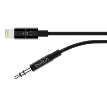 Load image into Gallery viewer, Belkin Lightning to 3.5mm Audio Cable for iPhone - Black