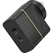 Load image into Gallery viewer, Otterbox Fast Charge USB-A &amp; USB-C Wall Charger (AU) 30W - Black