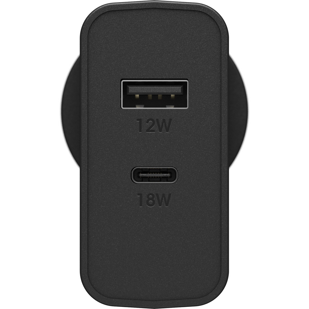 Otterbox Fast Charge USB-A & USB-C Wall Charger (AU) 30W - Black