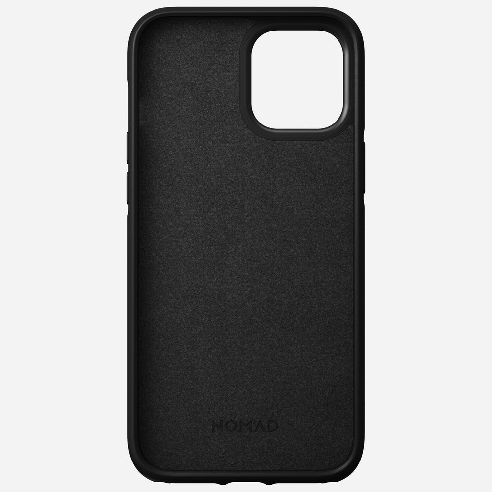 Nomad Rugged Case w/ Horween Leather For iPhone 12 Pro Max - BLACK - Mac Addict