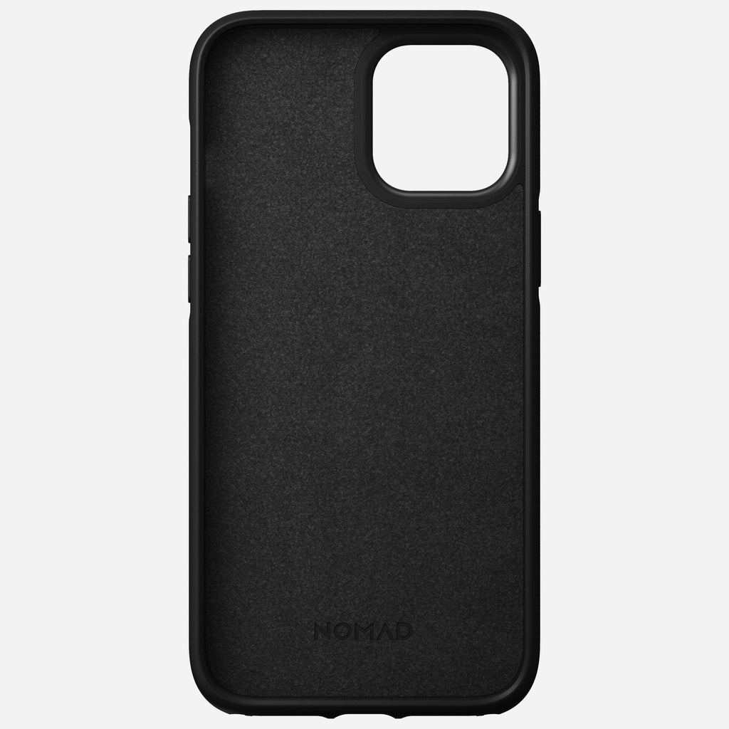 Nomad Rugged Case w/ Horween Leather For iPhone 12 Pro Max - BLACK - Mac Addict