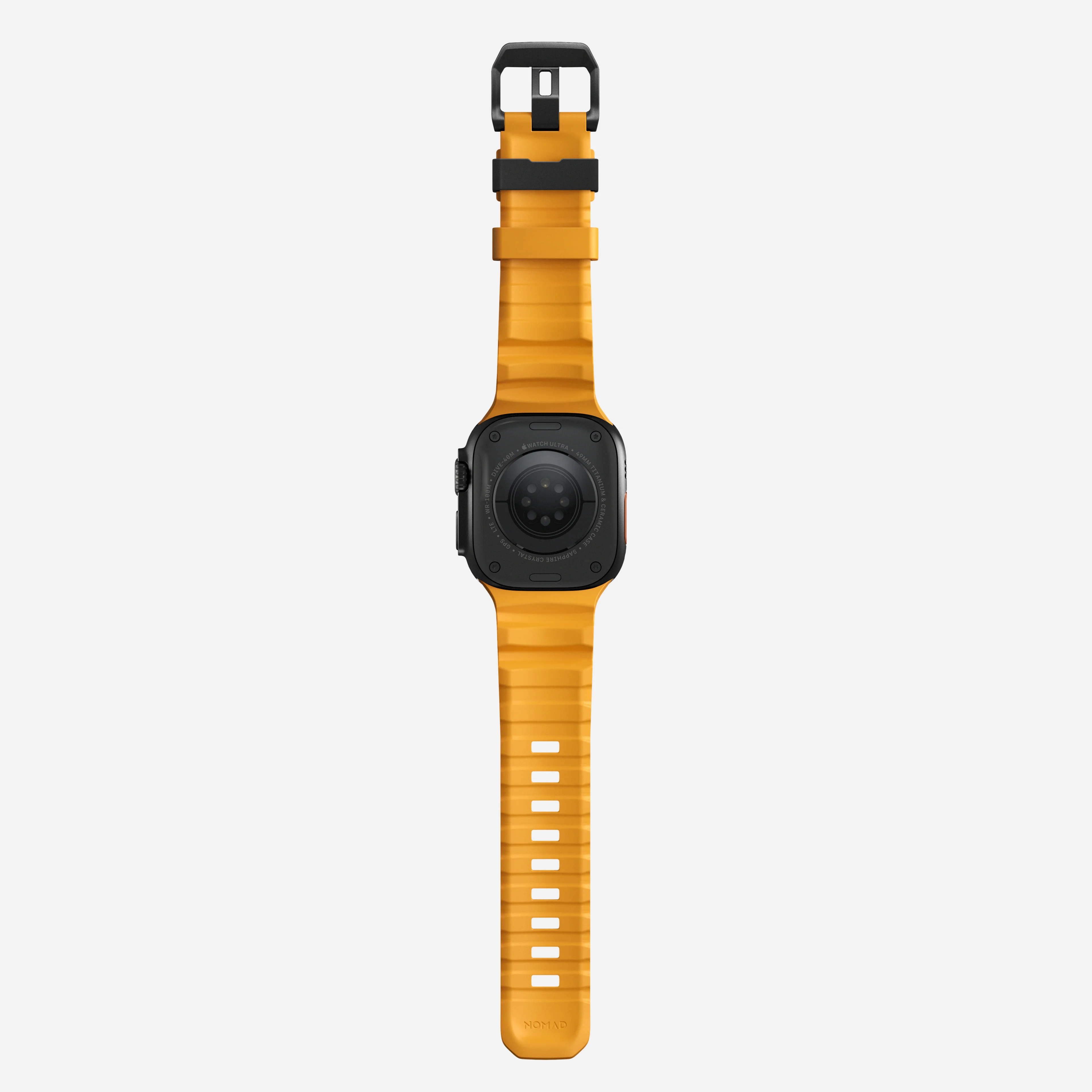 Nomad Rocky Point Band for Apple Watch 42-49 & Ultra 1 -3  - Sol Yellow (Black Hardware)