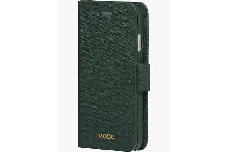 Dbramante1928 New York Leather Folio Case iPhone SE 3rd / 2nd / 8 / 7 Evergreen - BONUS Screen Protector