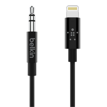 Load image into Gallery viewer, Belkin Lightning to 3.5mm Audio Cable for iPhone - Black