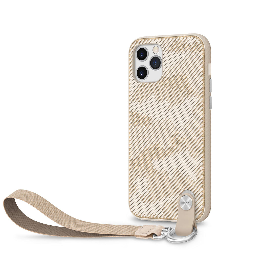 Moshi Altra Case w/ Wrist Strap For iPhone 12 / 12 Pro - Sahara Beige - Mac Addict