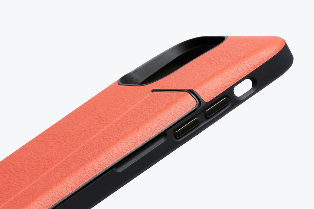 Bellroy 3-Card Genuine Leather Wallet Case For iPhone iPhone 12 Pro Max - CORAL - Mac Addict