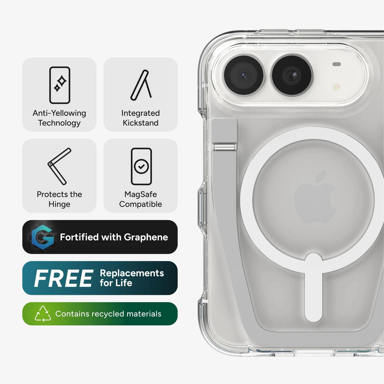 Zagg Crystal Palace Case with Kickstand for iPhone Duo -  Clear