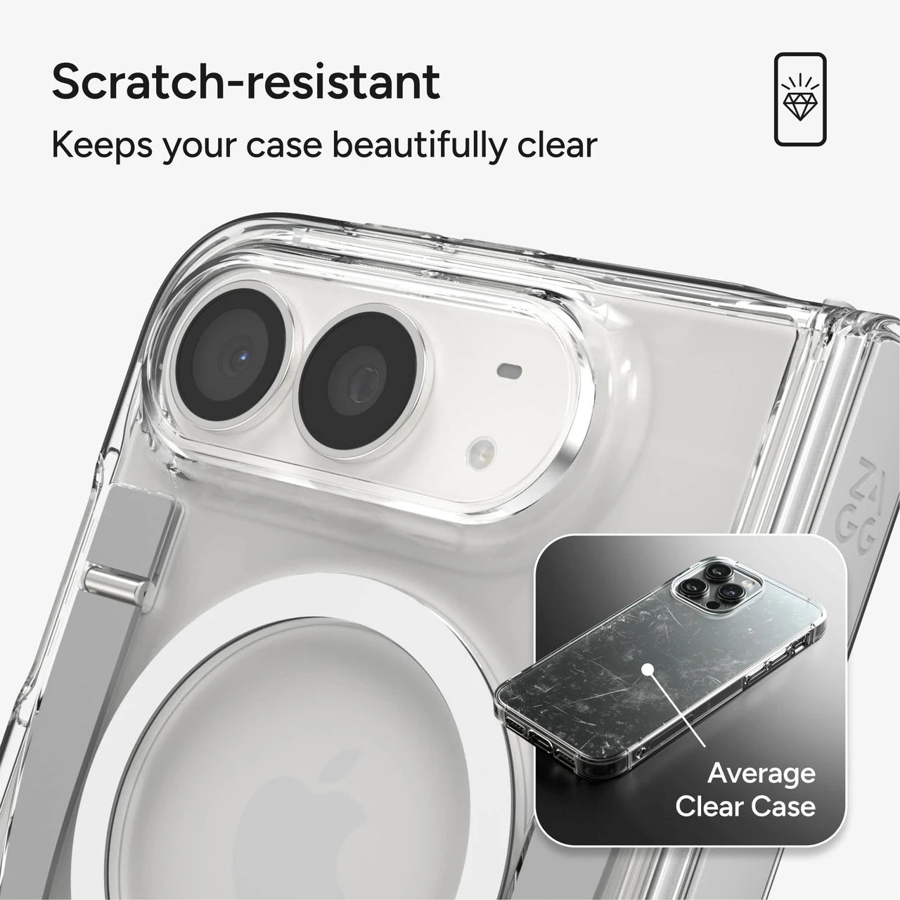 Zagg Crystal Palace Case with Kickstand for iPhone Duo -  Clear