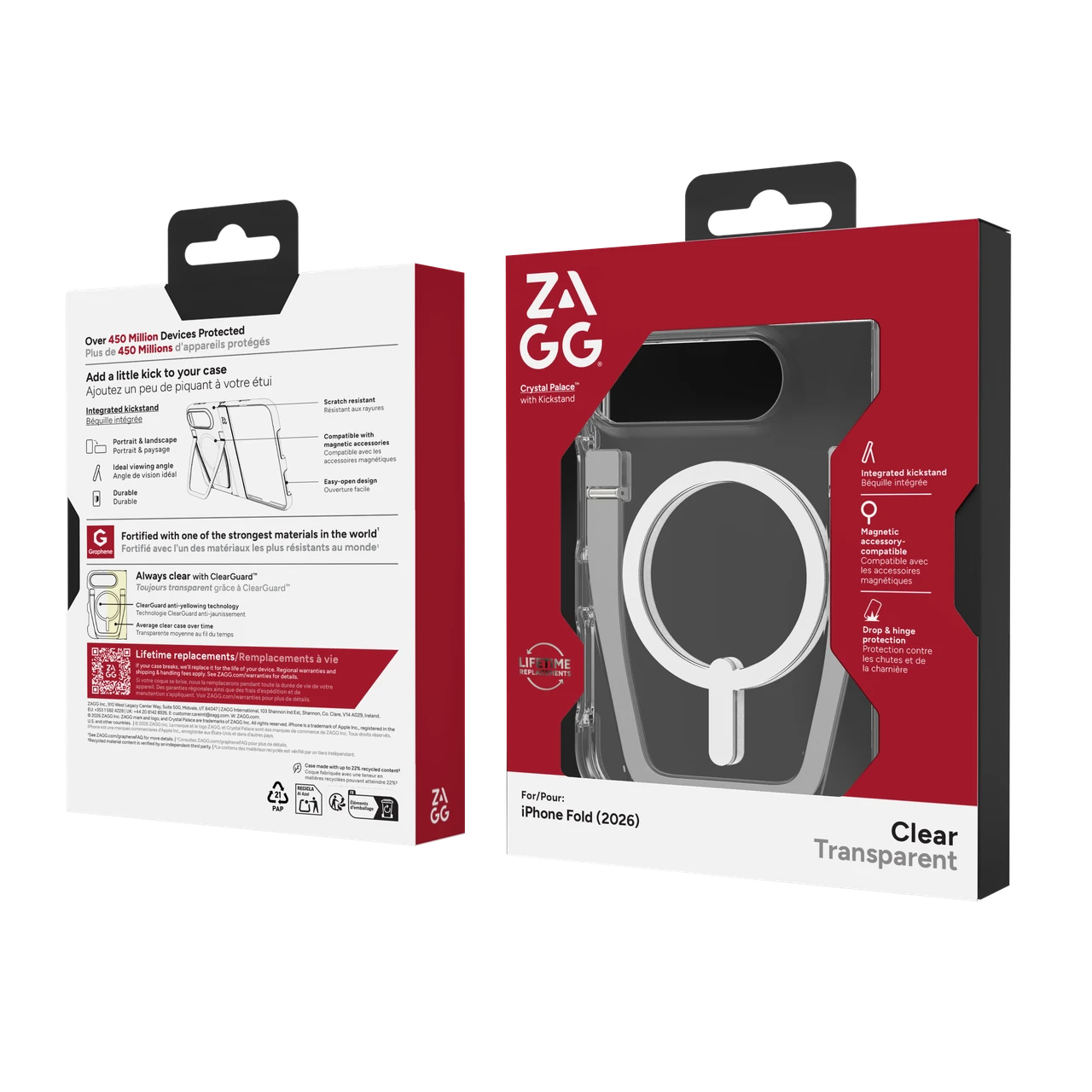 Zagg Crystal Palace Case with Kickstand for iPhone Duo -  Clear