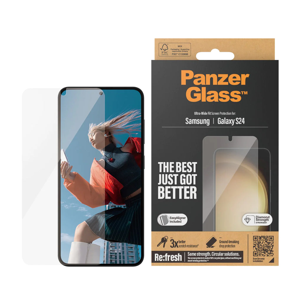 Panzer Glass Ultra Wide Screen Protector S24 Standard 6.2 inch - Clear