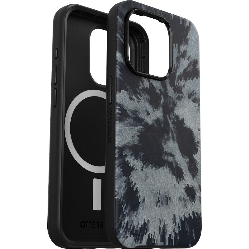 OtterBox Symmetry+ MagSafe iPhone 15 Pro 6.1 Case Burnout Sky Black/Grey