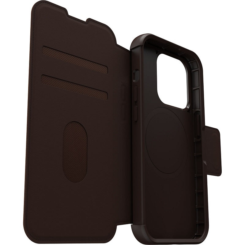OtterBox Strada MagSafe iPhone 15 Pro 6.1 Case Espresso Brown