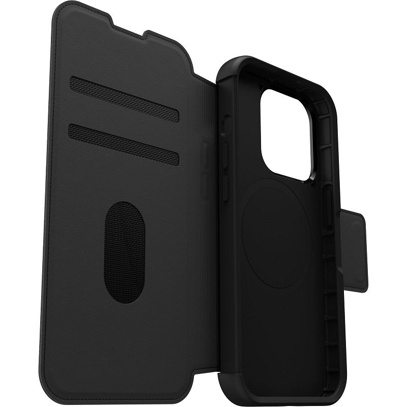 OtterBox Strada MagSafe iPhone 15 Pro 6.1 Case Shadow Black