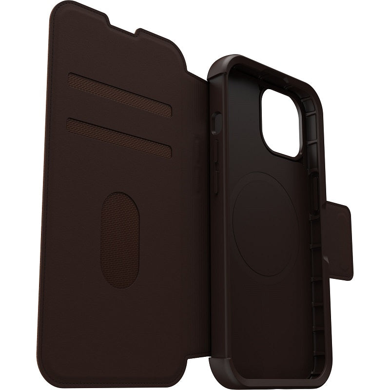 OtterBox Strada MagSafe iPhone 15 Standard 6.1 Case Espresso Brown