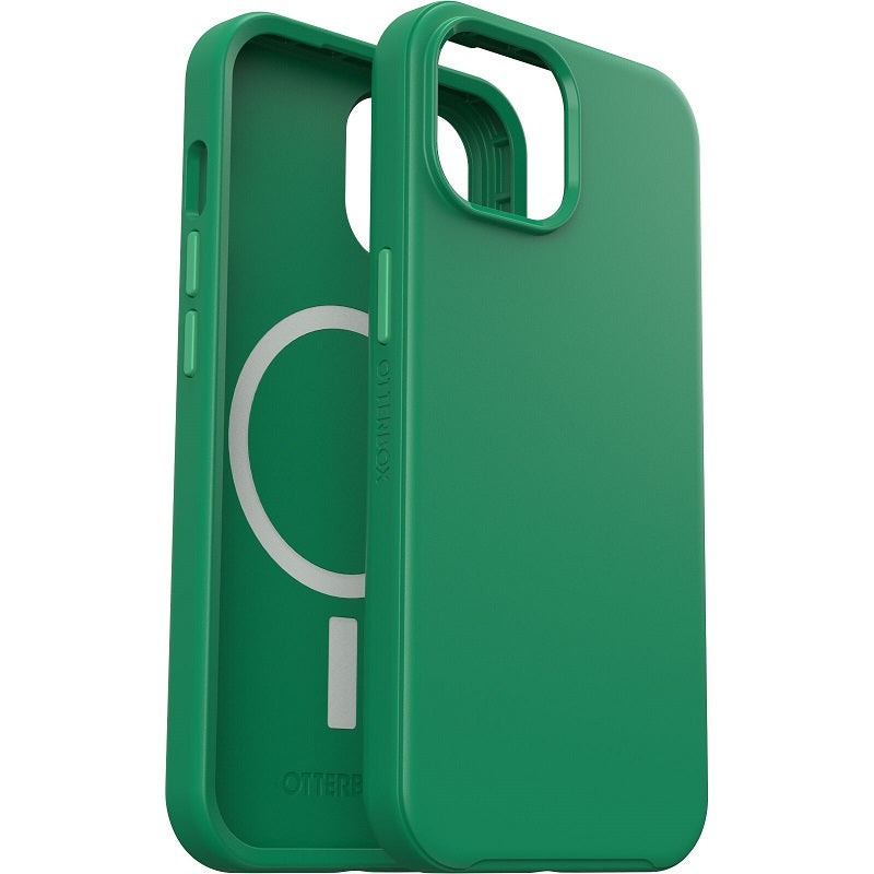 OtterBox Symmetry+ MagSafe iPhone 15 Standard 6.1 Case Green Juice