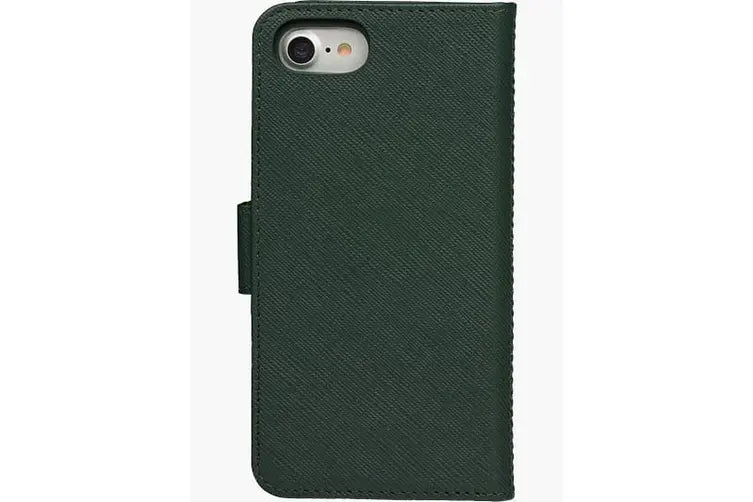 Dbramante1928 New York Leather Folio Case iPhone SE 3rd / 2nd / 8 / 7 Evergreen - BONUS Screen Protector