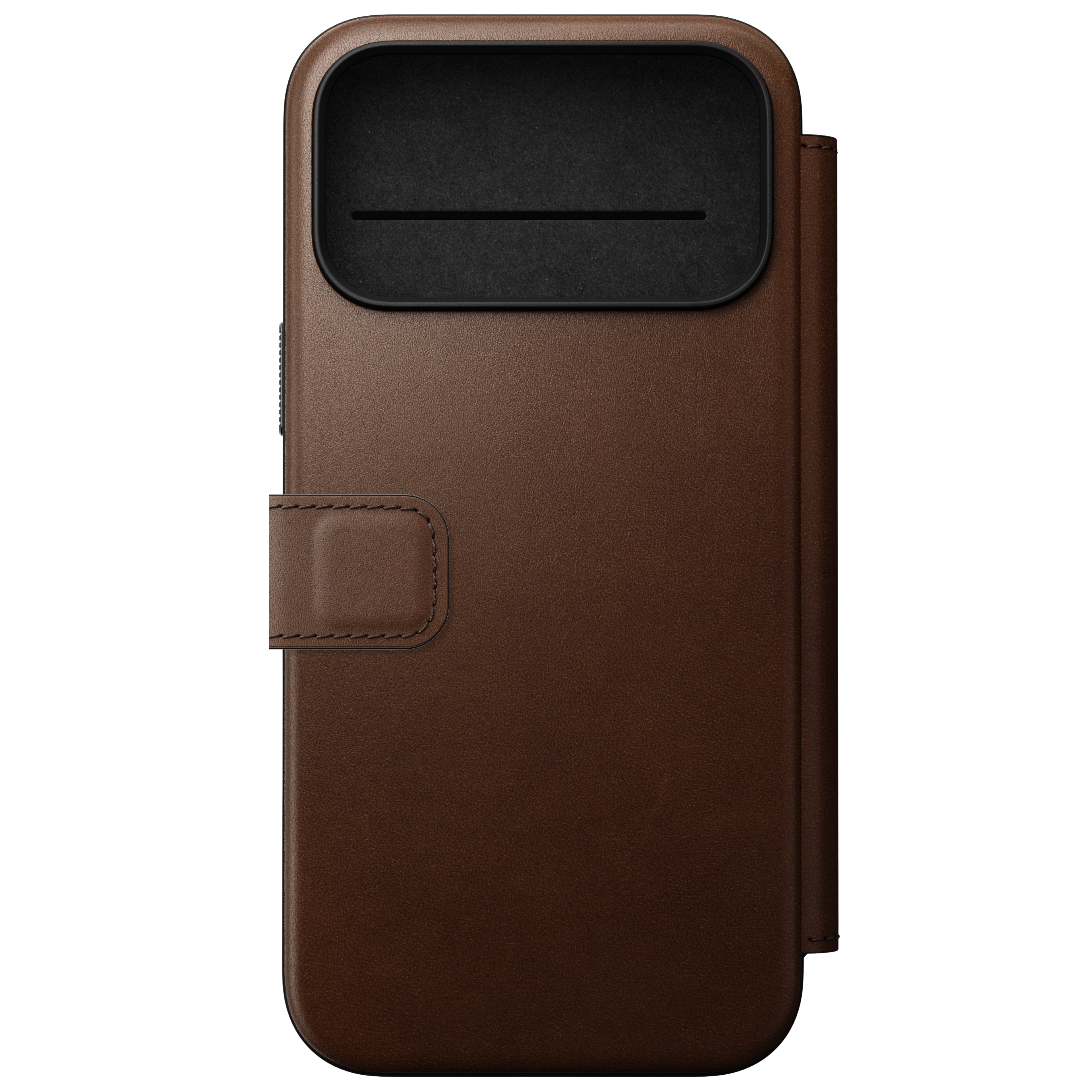 Modern Leather Folio Case for iPhone 18 Pro Max 6.9 in Brown Ecco - Nomad