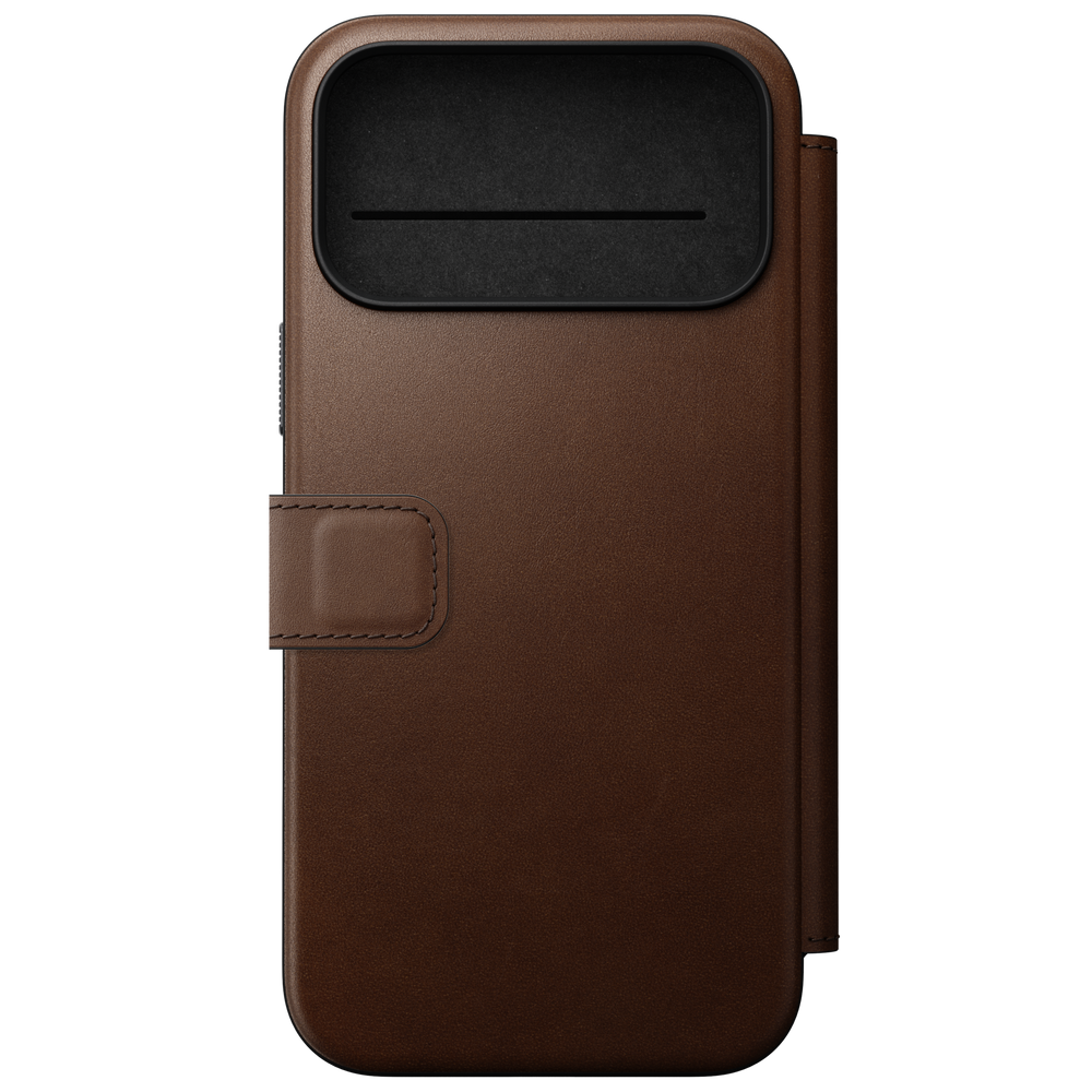 Modern Leather Folio Case for iPhone 18 Pro Max 6.9 in Brown Ecco - Nomad