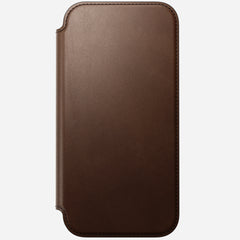 Modern Leather Folio Case for iPhone 18 Pro Max 6.9 in Brown Ecco - Nomad